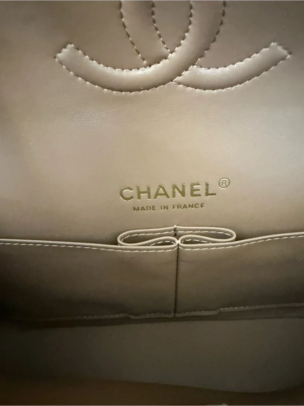 Chanel Quilted Caviar Classic small Double Flap bag in a caramel tone